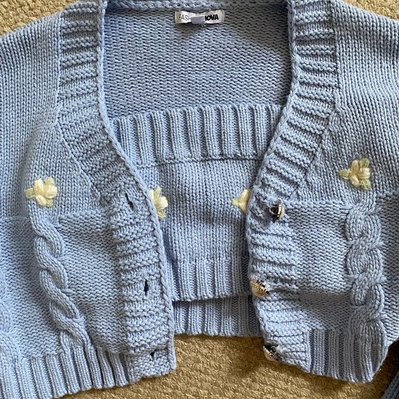 Knit Coord Set: Cardigan, Tube Top, and Skirt Size XS - Fashion Nova - Picture 8 of 15